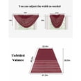 thumbnail image 5 of Red Striped Sheer Waterfall Valance Curtains for Window, Vintage Stripes Ombre Rod Pocket Sheer Topper Swag Curtains for Living Room, Kitchen 38.5"W x 47.2"L, 3 Panels, 5 of 7