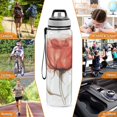 thumbnail image 6 of Motivational Water Bottle 32 oz with Straw, BPA Free Reusable Fitness Sport Bottle Perfect for Travel, School, Outdoors, and Gym Two Light Red Roses, 6 of 6