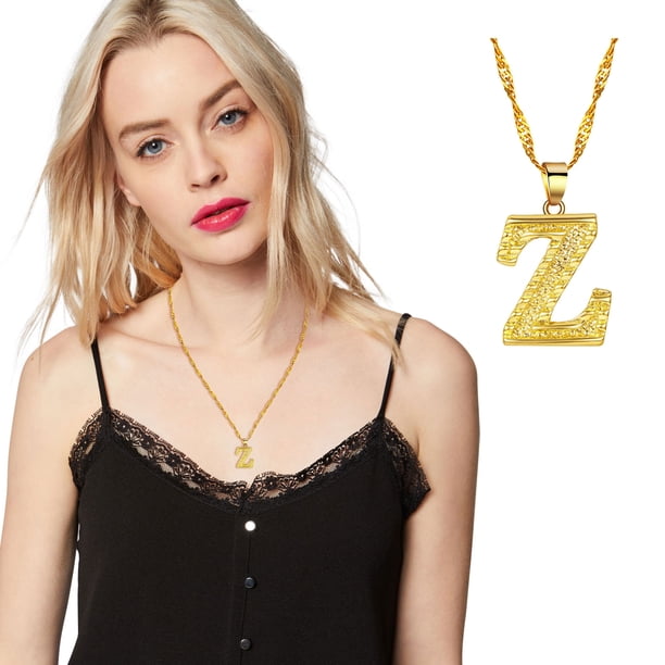 Collar para mujer, joyería para mujer, joyería de moda para mujer, regalo para mujer, 26 letras en inglés, cadena con nombre, collares colgantes, joyería para mujer