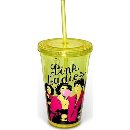 Grease - Pink Ladies - 16 oz. Plastic Cold Cup with Lid &