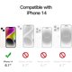 thumbnail image 2 of Funda para iPhone 14 de 6,1 pulgadas, funda protectora antiamarilleo a prueba de golpes, cubierta trasera transparente antiarañazos (transparente), 2 of 5