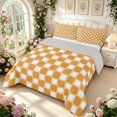 thumbnail image 2 of Manfei Rustic Check Queen Comforter Set,Vintage Plaid Comforter Sets Queen,Orange,Light Gray Reversible,3pcs,1 Comforter and 2 Pillowcases,3pcs,1 Comforter and 2 Pillowcases, 2 of 7