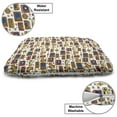 thumbnail image 3 of 90s Pet Bed, 90s Theme with Old Style House Devices Roller Skate Shoes Fun Dance Style Retro Pattern, Resistant Pad for Dogs and Cats Cushion with Removable Cover, 24" x 39", Mustard, by Ambesonne, 3 of 4