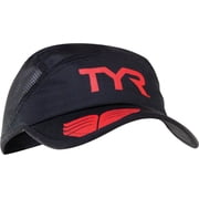 TYR Competitor Running Cap: Black/Red One Size