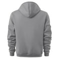 thumbnail image 5 of Aobny Y2K Hoodies Gray Button Up Hooded Henley Shirt Men Plus Size Fall Tops,S, 5 of 5