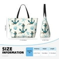 thumbnail image 3 of Rocae Anchors And Shells for Large Women's Waterproof Beach Bag Tote with 7 Pockets Pool Bag for Travel Gym Vacation, 3 of 6