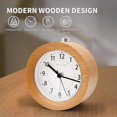 thumbnail image 2 of Alarm Clock Analogue Without Ticking, Alarm Clock Wood With Snooze, Retro Alarm Clock Table Clock With Night Light, Alarm Clock Without Radiation Bat, 2 of 5