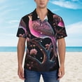 thumbnail image 4 of Lsque Bird 2 pattern Hawaiian Shirt for Men, Unisex Summer Beach Casual Short Sleeve Button Down Shirts-X-Large, 4 of 9