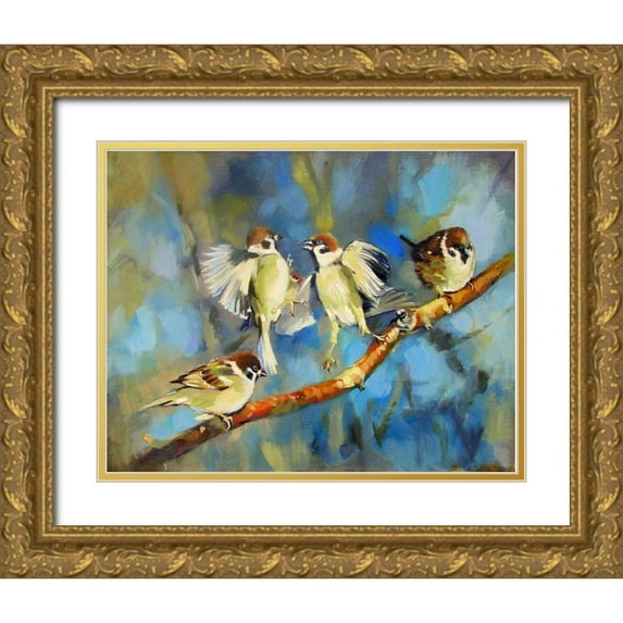 Pautov, Igor 18x15 Gold Ornate Wood Framed with Double Matting Museum Art Print Titled - Quartet