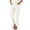 White, variant on Women's Elastic Waist Textured Straight Leg Ankle Pants, Breathable Comfort Trousers for Everyday Wear & Modern Casual Style White XXL