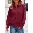thumbnail image 4 of Abrigo PRETTYGARDEN Bomber de Ante Sintético Burdeos Talla M, 4 of 8