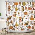 thumbnail image 3 of Tchckioa Autumn Cute Animal Shower Curtain for Bathroom,72x72 Inch Waterproof Hooks Bath Curtain Decor, 3 of 6
