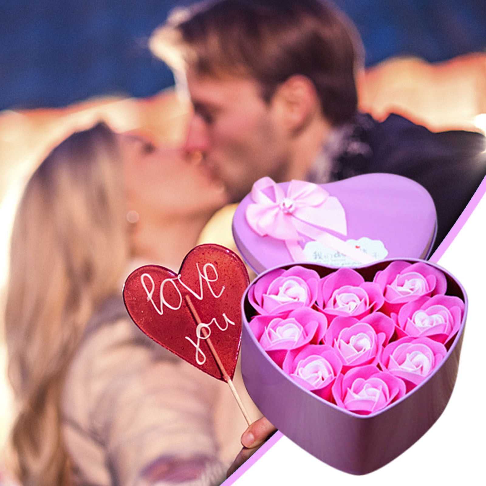 Details about   Creative Chocolate Rose Soap Flower Bear Gift Box Girlfriend Friend Brithday New 