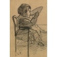 thumbnail image 2 of Camille Pissarro 13x18 Black Ornate Wood Framed Double Matted Museum Art Print Titled - Child, 2 of 5