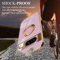 thumbnail image 6 of Compatible with Google Pixel 8 Case with Ring Holder Black, Aesthetic Slim Google Pixel 8 Phone Case Silicone Soft Cover Shockproof Luxury with Kickstand (Purple), 6 of 14