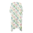 thumbnail image 2 of HELLHERO Watercolor Floral Beach Kimono - Lightweight Breathable Swimsuit Cover Up | Loose Fit for Summer Vacation, Pool & Resort - Women's Elegant Vacation Wear, 2 of 6
