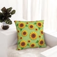 thumbnail image 6 of Pofeuu Sunflower Leaves Print Double-sided plush pillowcase Square Throw Pillow Covers Pillows Cover for Living Room Bedroom Sofa Couch Cushion Cover（No pillow core）-24"x24", 6 of 7