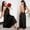 Black, variant on Nightgown for Women Halter Backless Long Satin Slip Dress with Solid Color, Sleepwear and Loungewear for Spring and Summer Evenings