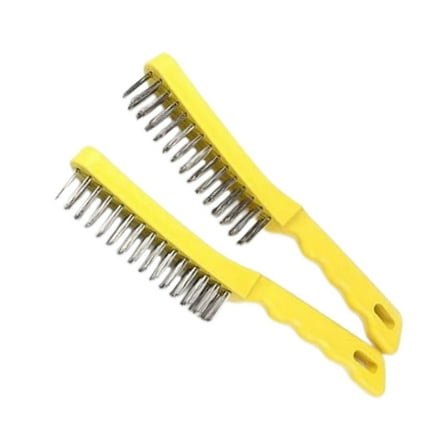 Stainless Steel Brushes Ergonomic Handles, 10Inch Scratch Brush Tool For Metal Surfaces Hangable