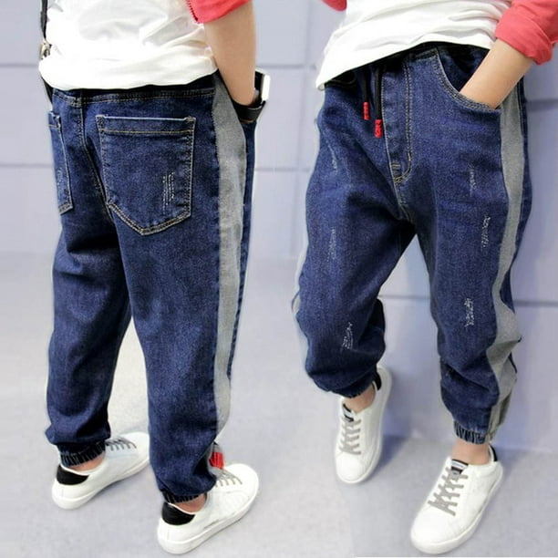 AAMILIFE Boys Casual Jeans Trousers Denim Pants Kids Children Loose Pants  Bottoms Clothing