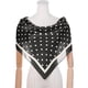 thumbnail image 2 of INSPIRAR CHIC Mujeres Pañuelo de Lunares 35" Saten Seda Como Cuadrado Bufanda Envoltura de Cabeza Bandanas 35.4x35.4" Negro, 2 of 6