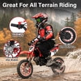 thumbnail image 5 of 49cc 2-Stroke Gas Dirt Bike for Kids 8+, Mini Gas Powered Dirt Bike with Front & Rear Suspension, Disc Brakes, Adjustable Speed Control, Kill Switch, Pull Start, 28 MPH, Red, 5 of 7