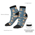 thumbnail image 4 of Goofa French Bulldog Yoga Pattern Non Slip Socks with Grips for Elderly, Crew Socks Yoga Hospital Socks Cushioned Sole Gripper Socks for Men Women, 4 of 5