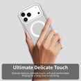 thumbnail image 4 of Magnetic Case for iPhone Air, [Stronger Magnet] Compatible with MagSafe, Crystal Clear Protective Phone Cover, Military Grade Drop Tested Shockproof Slim Hard PC Back,White, 4 of 7