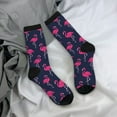 thumbnail image 5 of Disketp Cute Flamingo Unisex Crew Socks Lightweight Breathable Ventilation Ankle Socks, Mid-calf socks for Daily, 5 of 6