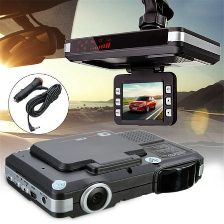 HD Car DVR LCD 2 In 1 Car Camera DVR Dash Cam Recorder Radar Laser Speed (Best Dash Cam With Radar Detector)