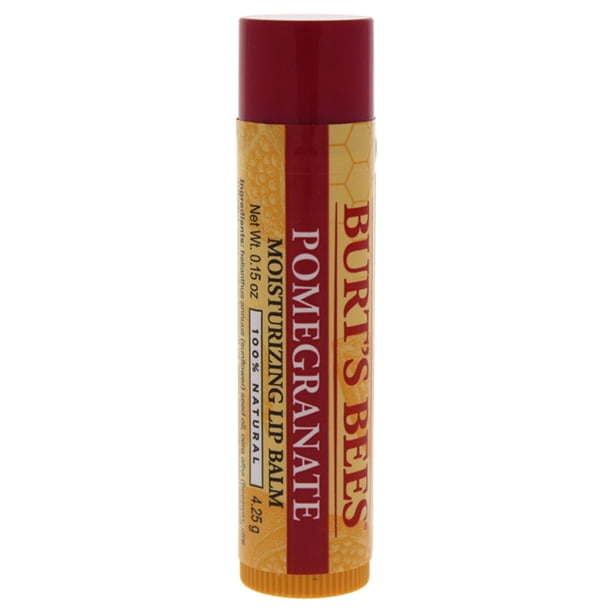 Bálsamo labial Burts Bees Pomegranate Moisturizing Lip Balm Bálsamo labial Unisex 0.15 oz