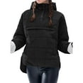 thumbnail image 3 of Chaqueta Acolchada Oversize para Mujer, Estilo Dolman, con Capucha, Larga, Cálida y Estilo Top Negro XL, 3 of 7