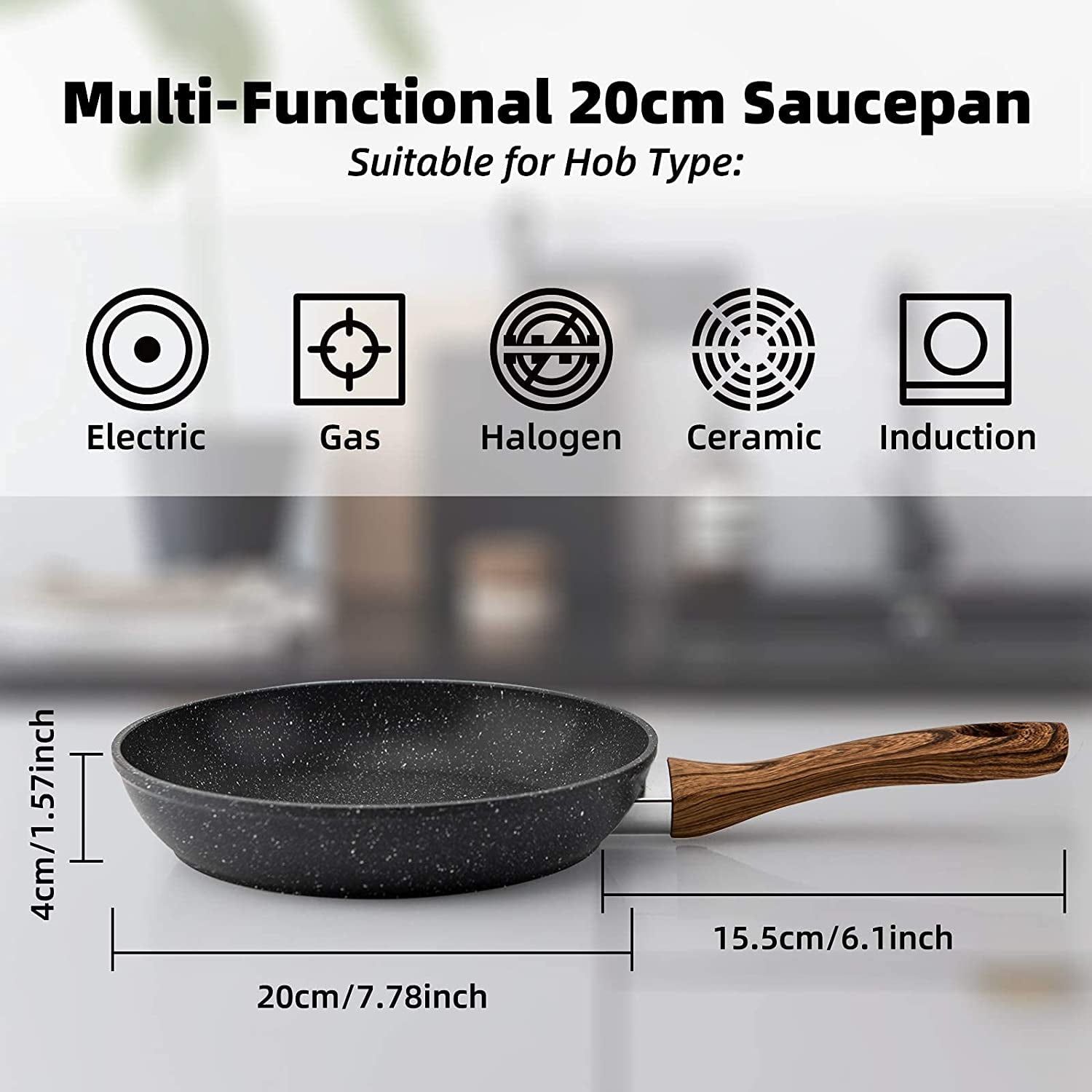 Lowestbest Forged Aluminum 7.78 Inch Non-Stick Frying Pan, Steak Bacon Hot Dog Burger Induction Frying Pan Lowestbest Forged Aluminum 7.78 Inch Non-Stick Frying Pan, Steak Bacon Hot Dog Burger Induction Frying Pan