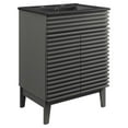thumbnail image 2 of Modway Render Mid-Century Modern Wood Bathroom Vanity in Gray/Black, 2 of 10