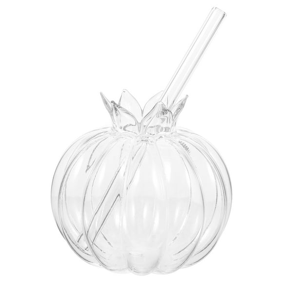 1 Set Glass Drinking Cup and Straw Cocktail Drinkware Cocktail Glass Drinking Cup Beverage Cup