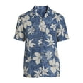 thumbnail image 5 of George Men's & Big Men's Short Sleeve Linen Blend Button-Up Camp Shirt, Sizes S-3XL, 5 of 5