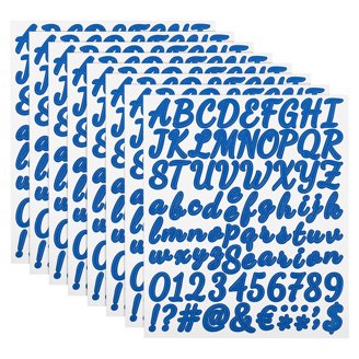 3 Inch Letter Number Stickers - 8 Sheets Self Adhesive Vinyl Alphabet, Numbers & Punctuation, Multicolor For Crafts, Mailbox, Water Bottles