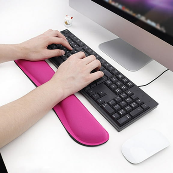 Musatteng Gel Keyboard Rest Ergonomic Memory Foam Keyboard Wrist Rest Rubber Base Suitable For Office, Home, Computer Keyboard Wrist Cushion Long