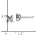 thumbnail image 2 of Primal Silver Sterling Silver Rhodium Round 5mm Amethyst Post Earrings, 2 of 4