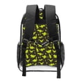 thumbnail image 2 of Susaid Cute Cartoon Dinosaurs Green Silhouette Pattern Print Clear Backpack See Through Transparent Plastic Clear Bookbags for School, College, Stadium,Work, 2 of 7