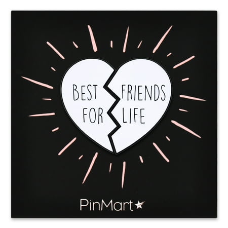 PinMart's Best Friends For Life Heart Trendy Enamel Lapel
