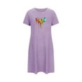 thumbnail image 5 of WJHWSX Womens Nightgown,Nightgowns for Women,Easy Care,Soft,Printed,Purple,2XL(US:12), 5 of 7