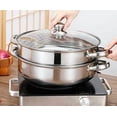 thumbnail image 6 of Steamer for Cooking, 5.0 Quarts Stainless Steel Steamer Pot, 2-Tier Food Steam Pots with Lid for Cooking Vegetables, Seafood, Soups, Stews and Pasta, 11 x 6.1 inch, 6 of 6