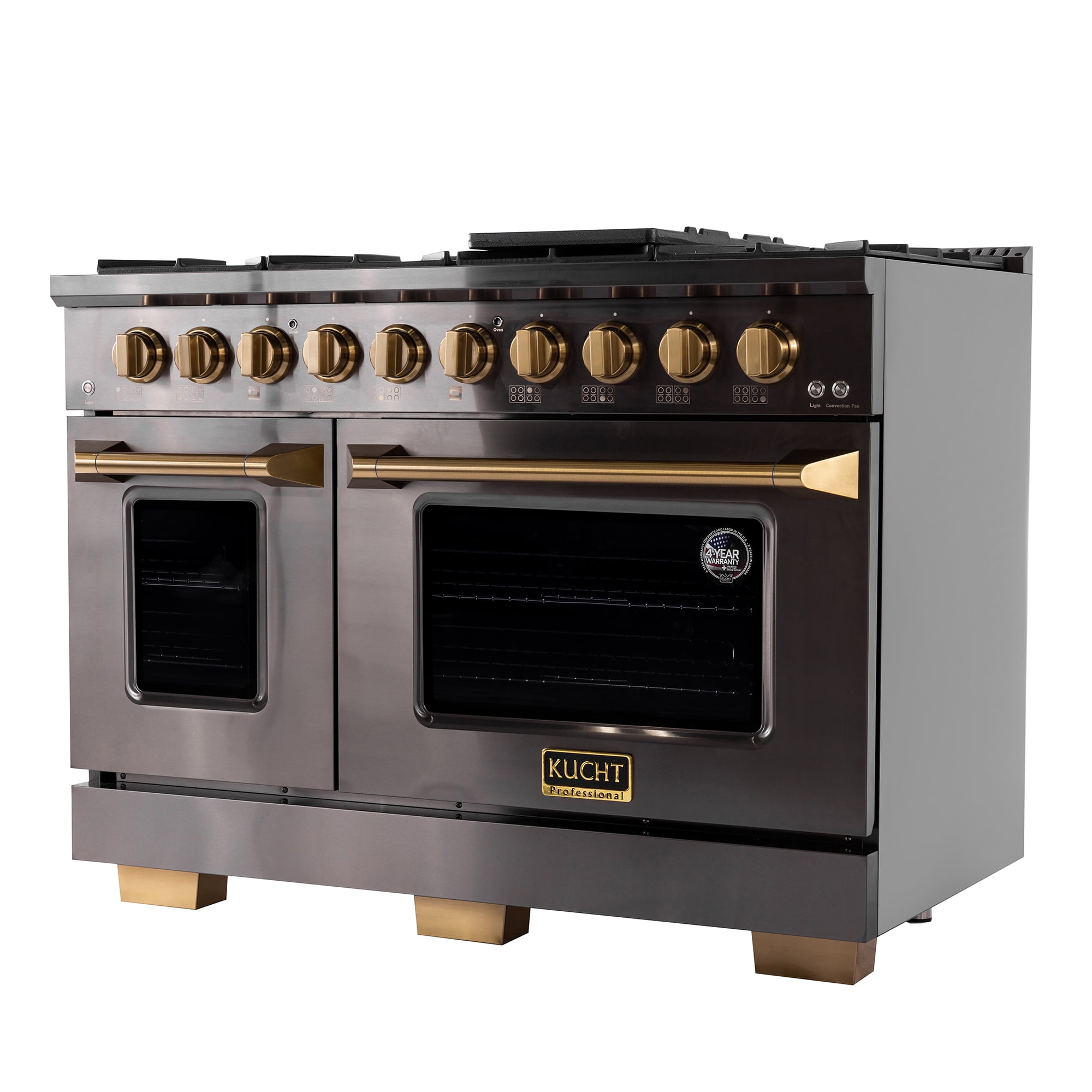 Gemstone Professional 48-in Propane Gas Range in Titanium Stainless Steel
