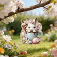 thumbnail image 6 of POLISE Spaces Bunny in Teacup with Flowers 2D Acrylic Easter Ornament for Tree, Wall or Shelf, Pastel Egg & Floral Design, Spring Home Decor & Gift for Collectors, 6 of 6