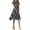 Black 02, variant on QQAMB Women Dresses V-Neck Flroal Printed Short Sleeve Back Zipper Dress Casual Swing Beach Wedding Party Dresses Black XL