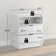 thumbnail image 4 of Prepac Simply Modern Nightstand Bedside Table, White Nightstand for Bedroom, End Table with 2 Drawers and Open Shelf 23.75" W x 26.75" H x 16" D, WDNR-1802-1, 4 of 9