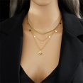 thumbnail image 5 of Zhuge Collar con colgante hecho a mano, cadena de varias capas con forma de mariposa (oro), 5 of 5