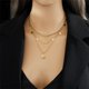 thumbnail image 5 of Zhuge Collar con colgante hecho a mano, cadena de varias capas con forma de mariposa (oro), 5 of 5