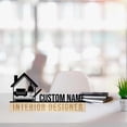 thumbnail image 2 of Handmadetneonsign Interior Designer Metal Nameplate, Interior Designer Desk Nameplate, Desk Name Plate Decor, 2 of 5